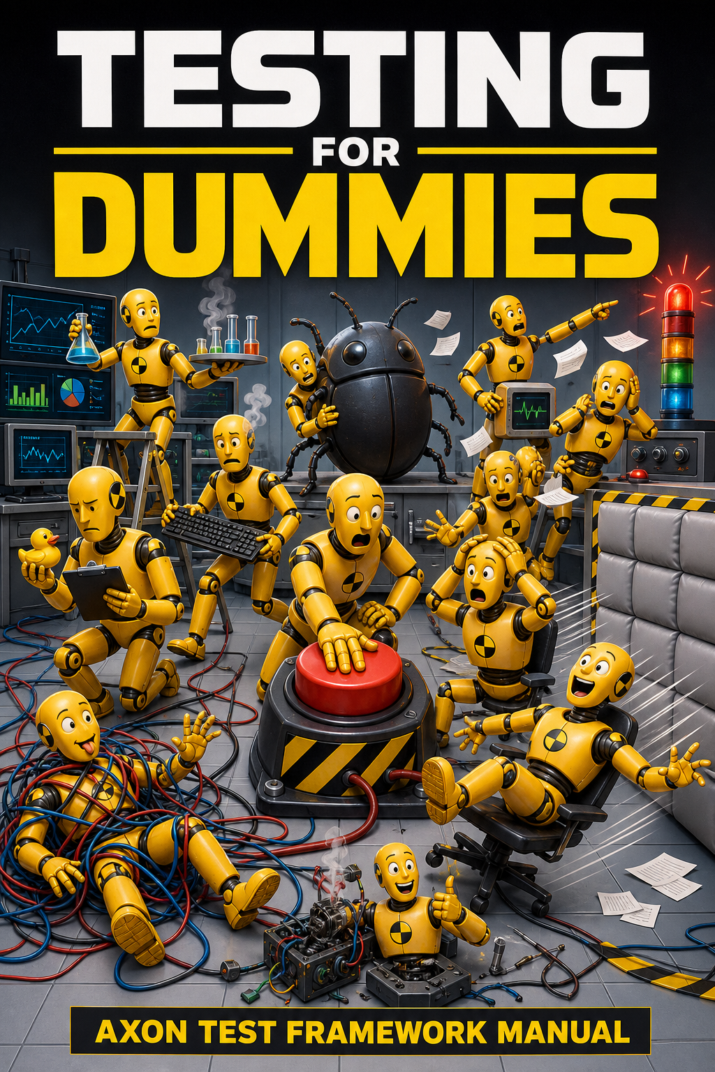Testing For Dummies, the axonTest framework manual cover